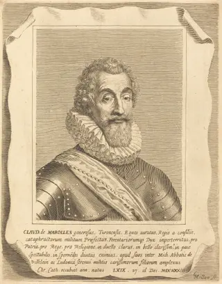 Claude de Marolles, by Claude Mellan, ink, 1633