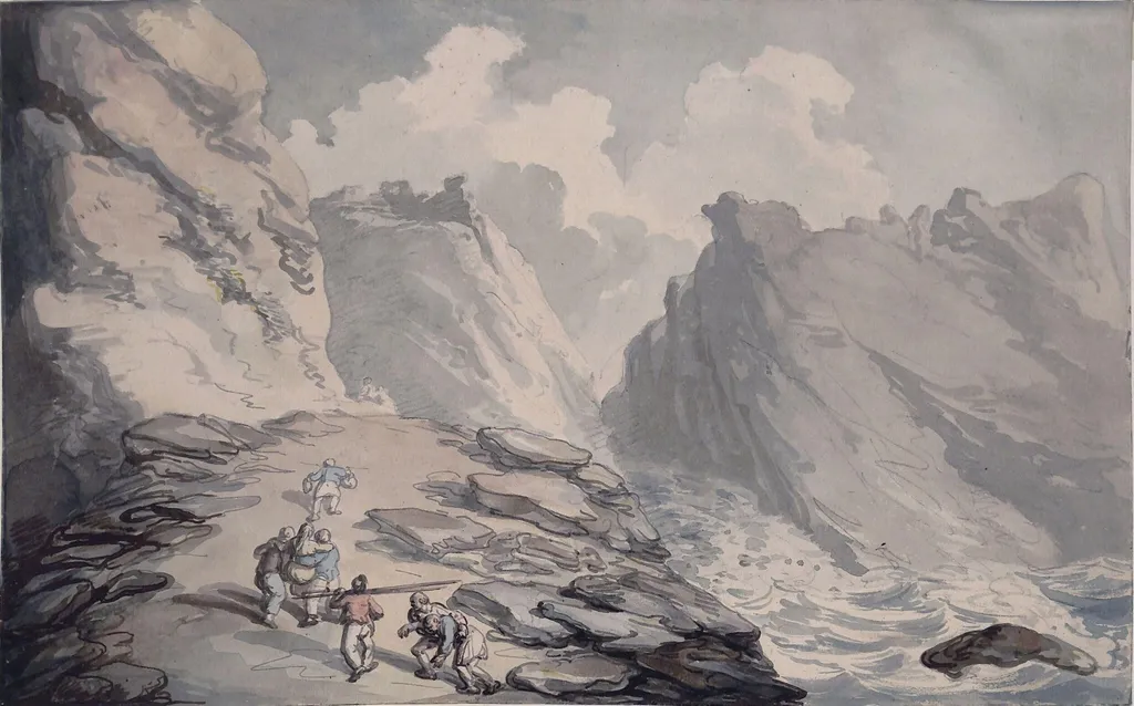 Rescue from Shipwreck, by Thomas Rowlandson, watercolor, 1780