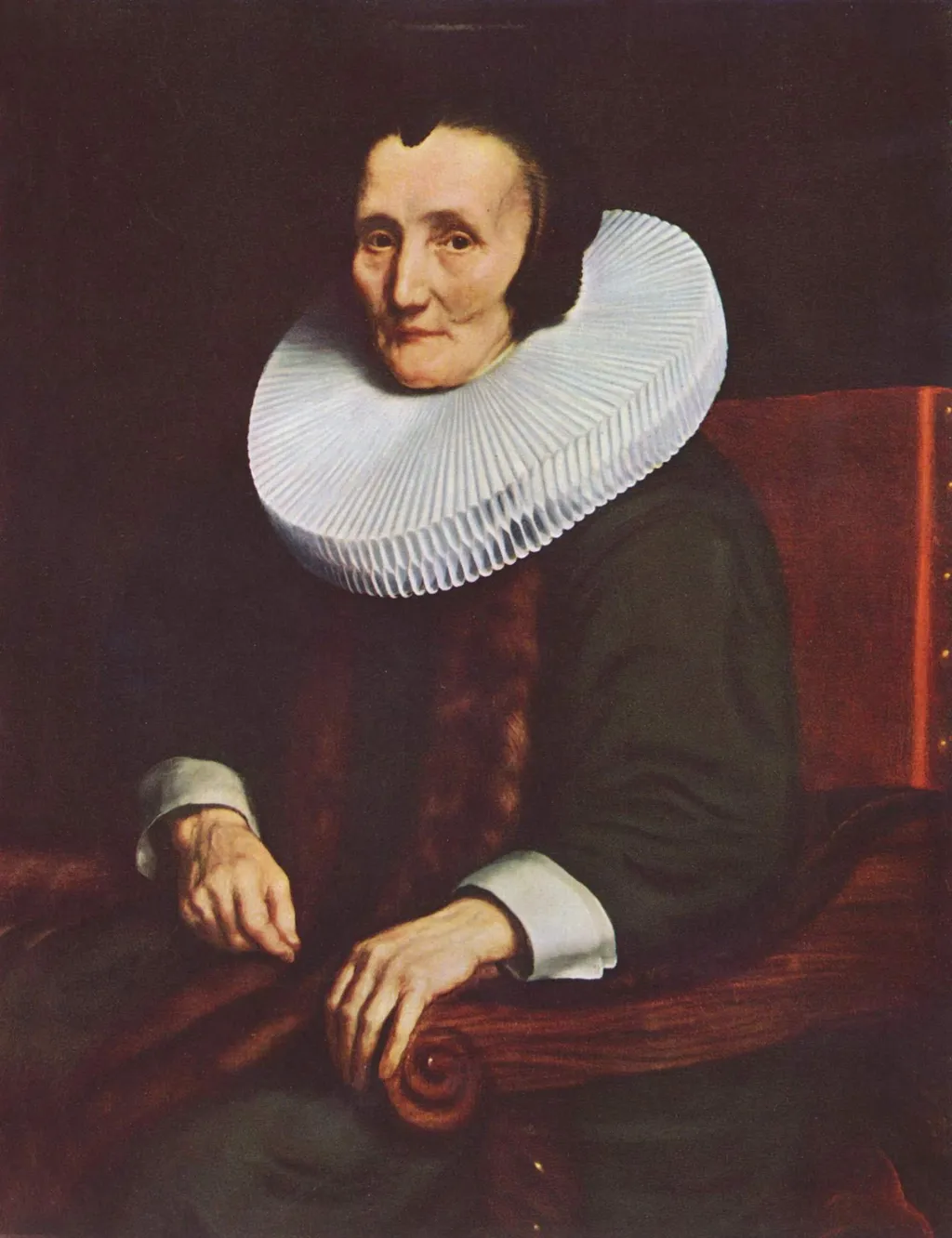 Portrait of Margaretha de Geer, Wife of Jacob Trip, by Nicolaes Maes, oil, 1660