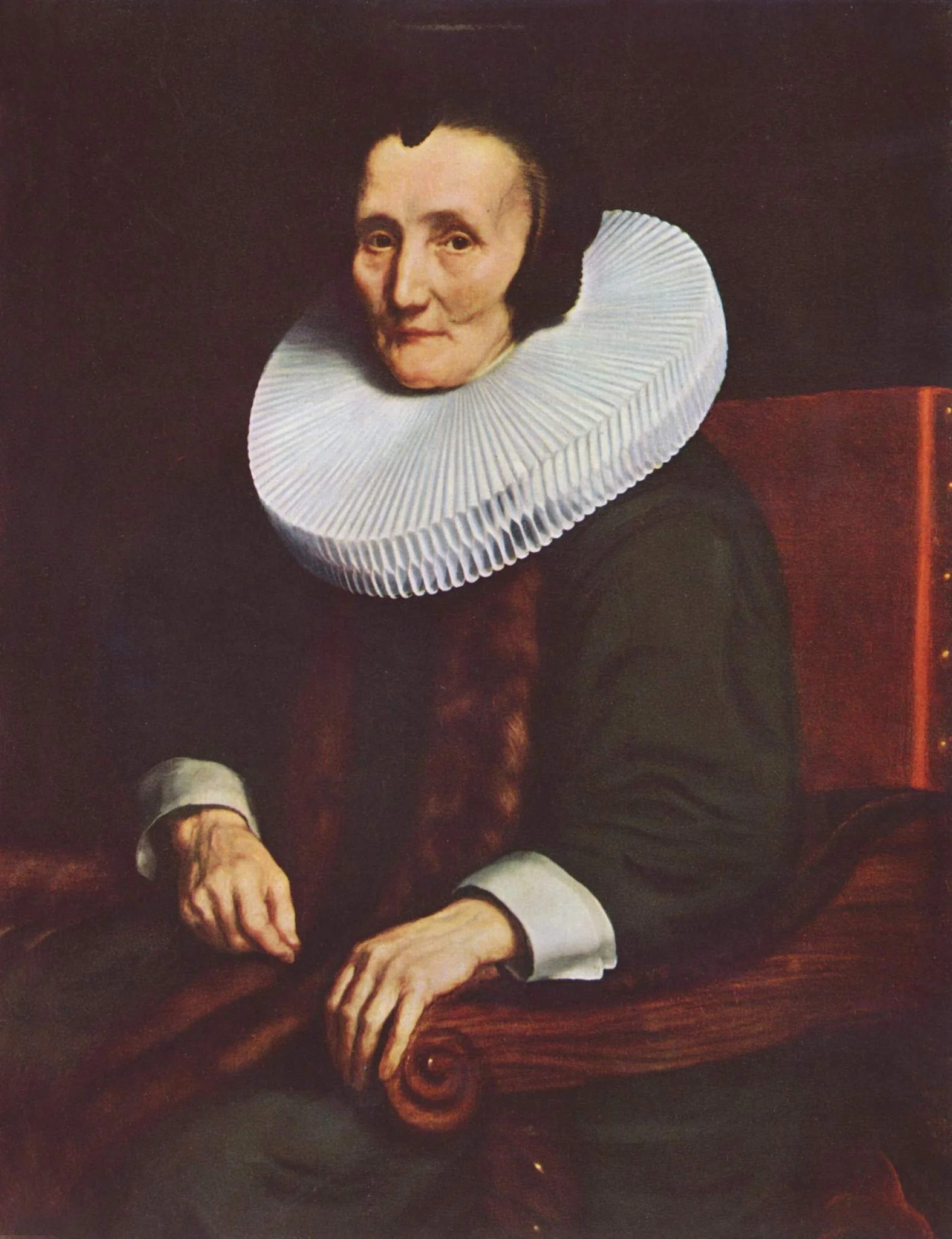 Portrait of Margaretha de Geer, Wife of Jacob Trip, detail