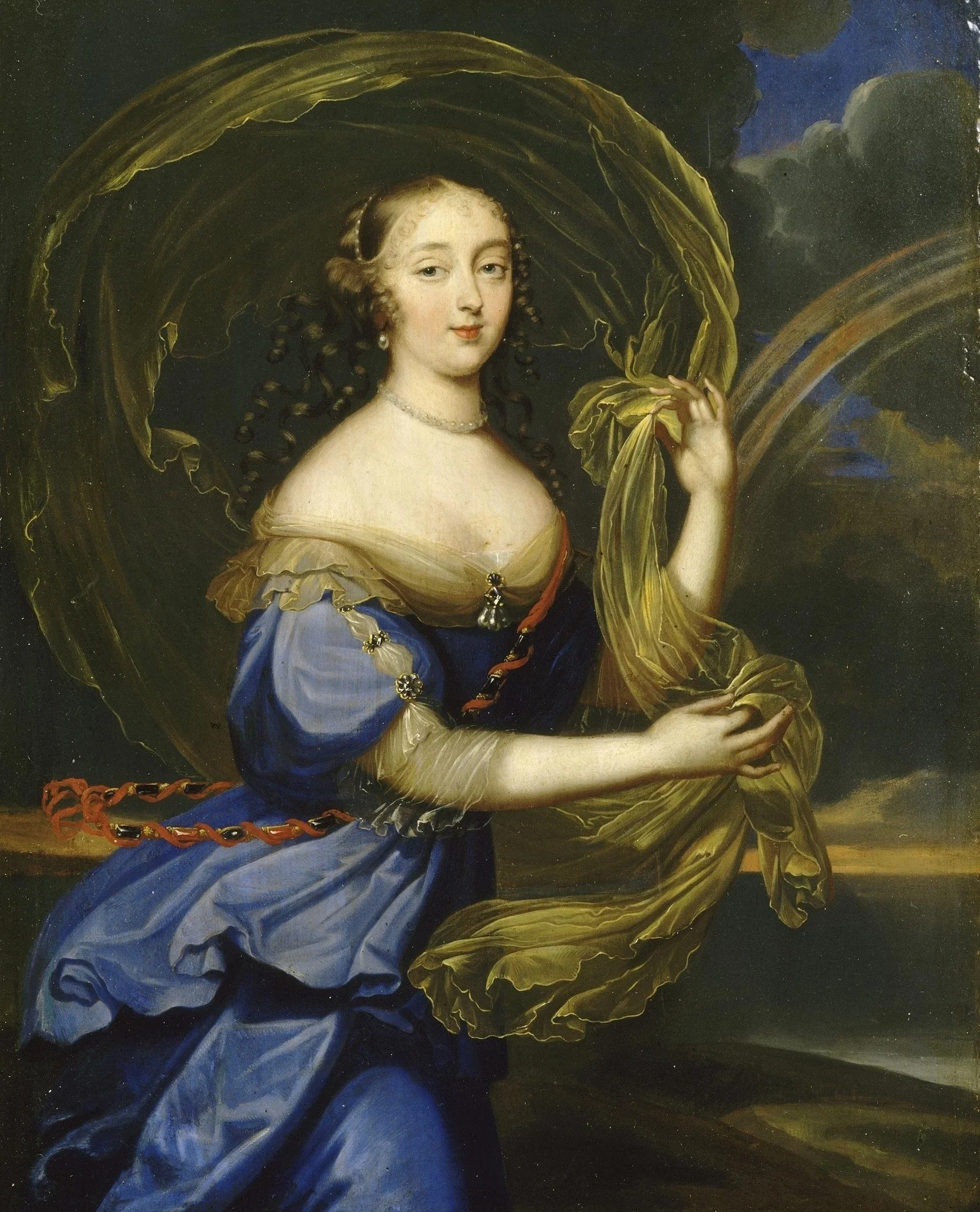 Portrait of an Unknown Woman as Iris, formerly identified as Madame de Montespan, detail