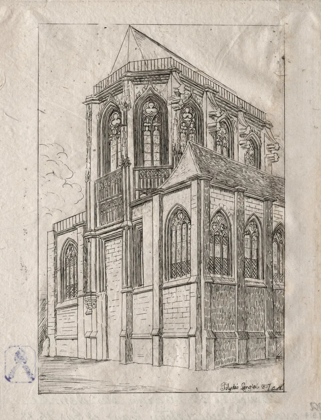 The Apse of the Church of St. Martin-sur-Renelle, by Charles Meryon, 1860