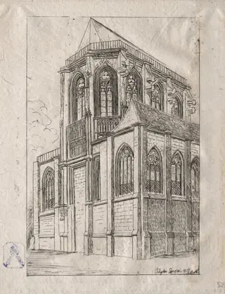 The Apse of the Church of St. Martin-sur-Renelle, by Charles Meryon, 1860