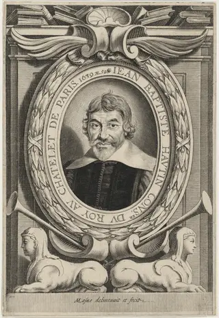 Jean Baptiste Hautin, by Michel Lasne, ink, 1639