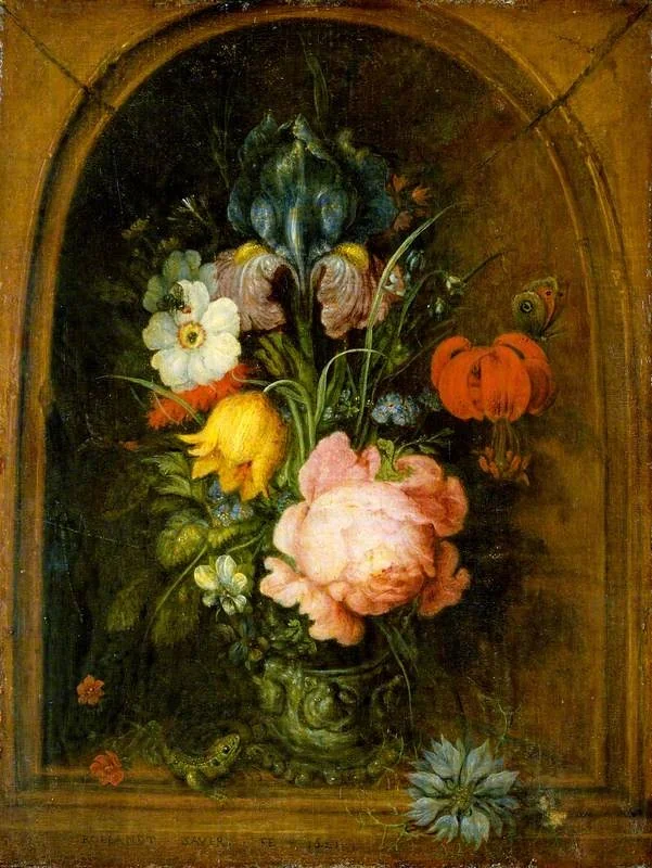 Flowers in a Niche, detail