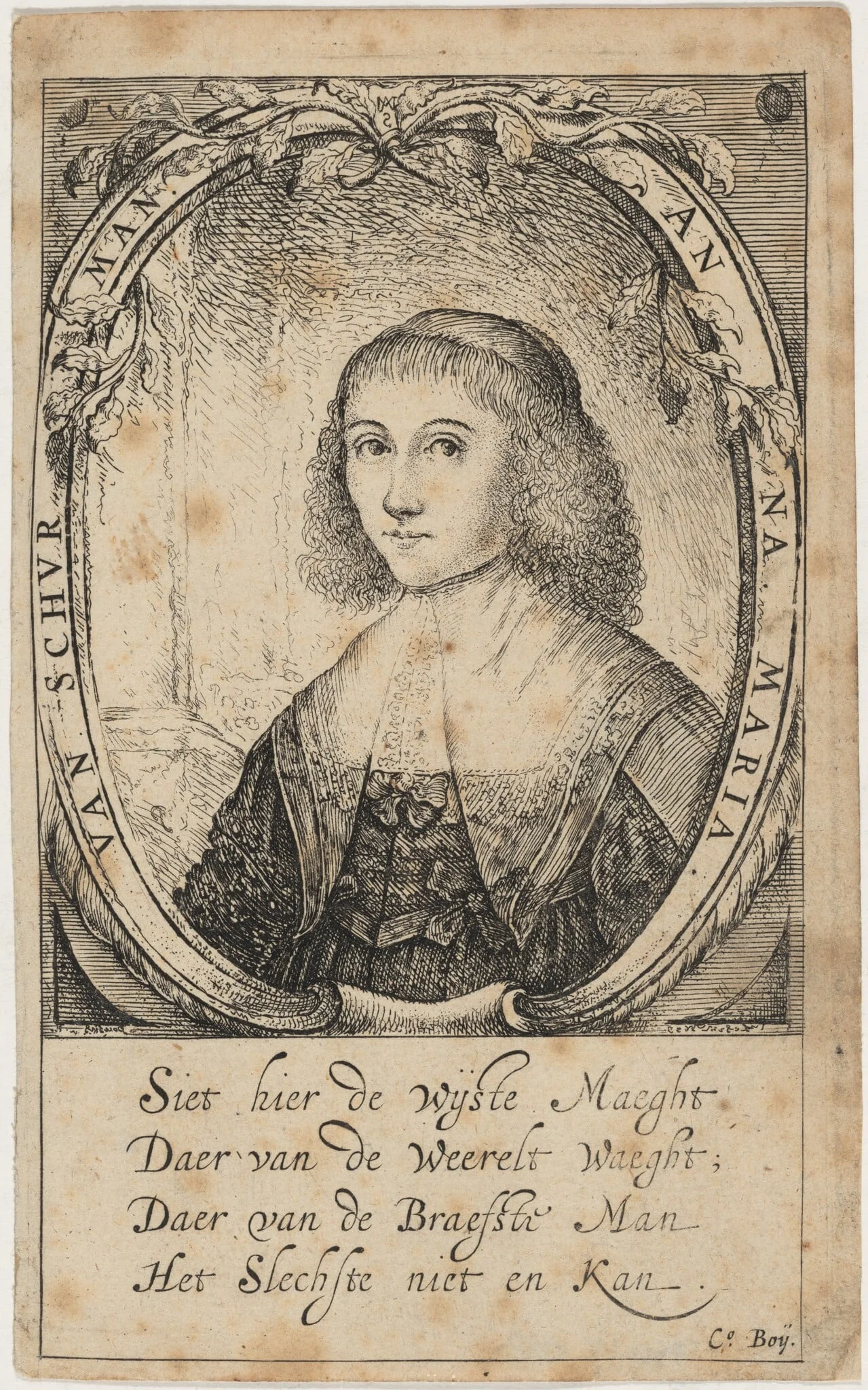 Anna Maria van Schurman, detail