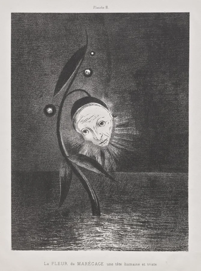 The Marsh Flower, a Sad Human Head, detail