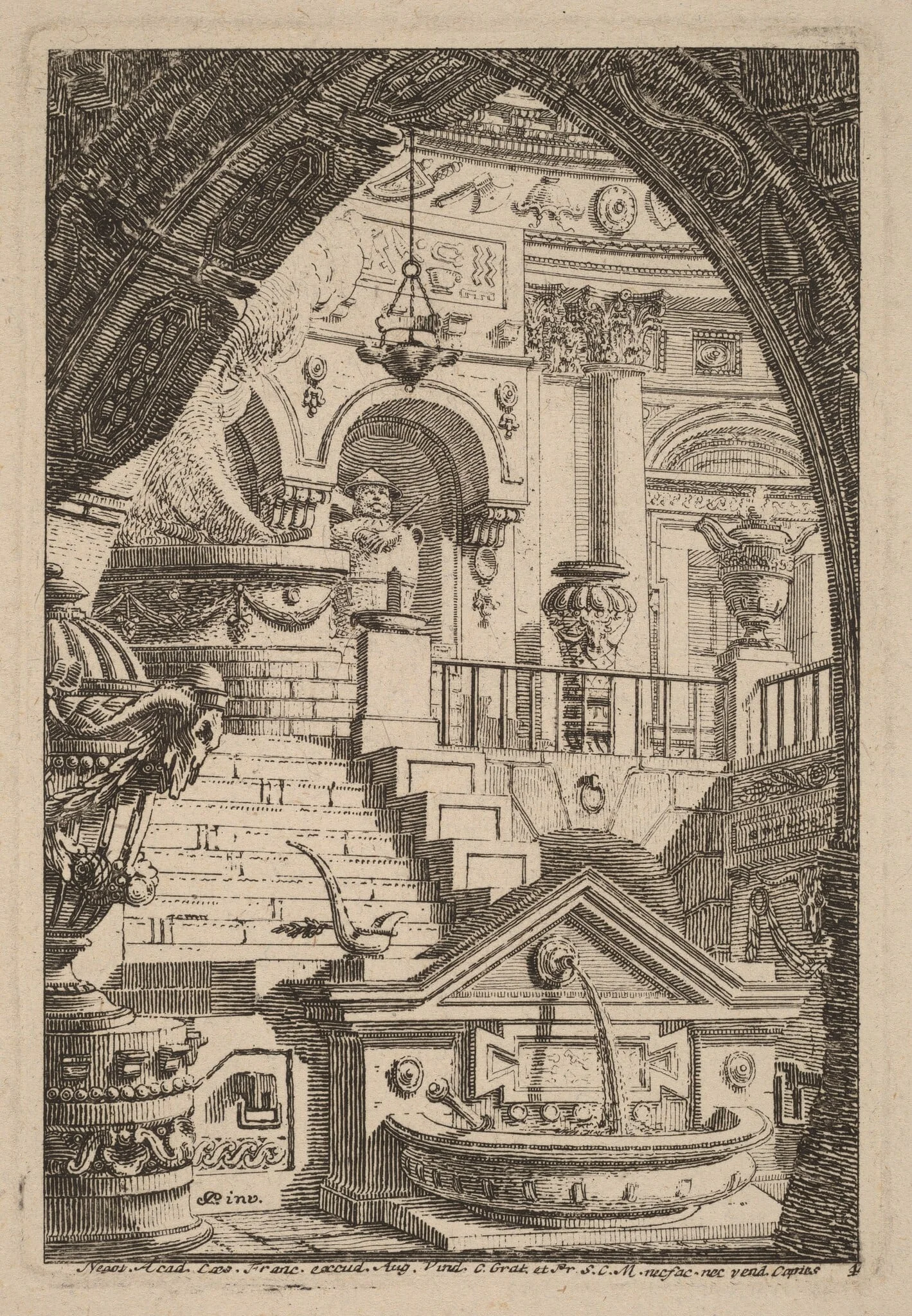 Fantasy of an Antique Temple, detail