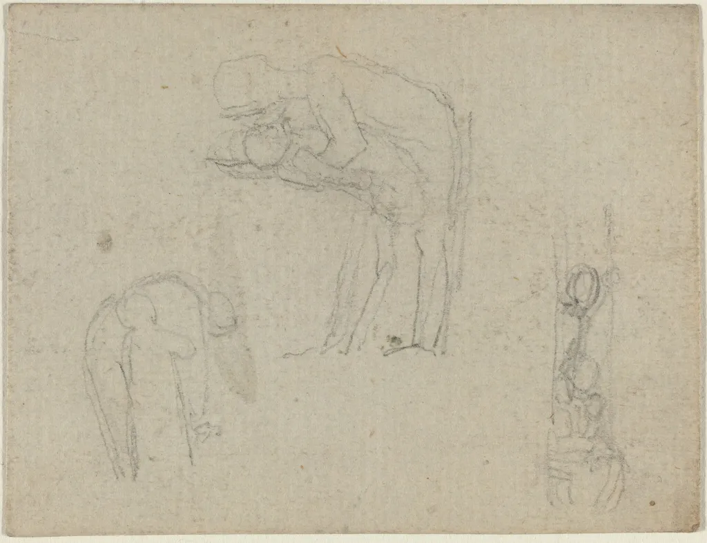 Three Groups of Figures, by John Flaxman, graphite, 1790