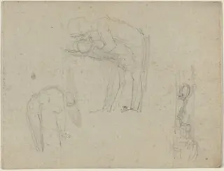 Three Groups of Figures, by John Flaxman, graphite, 1790