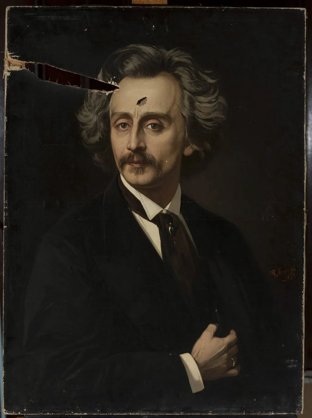 Self-portrait, by Kazimierz Mirecki, oil, 1875