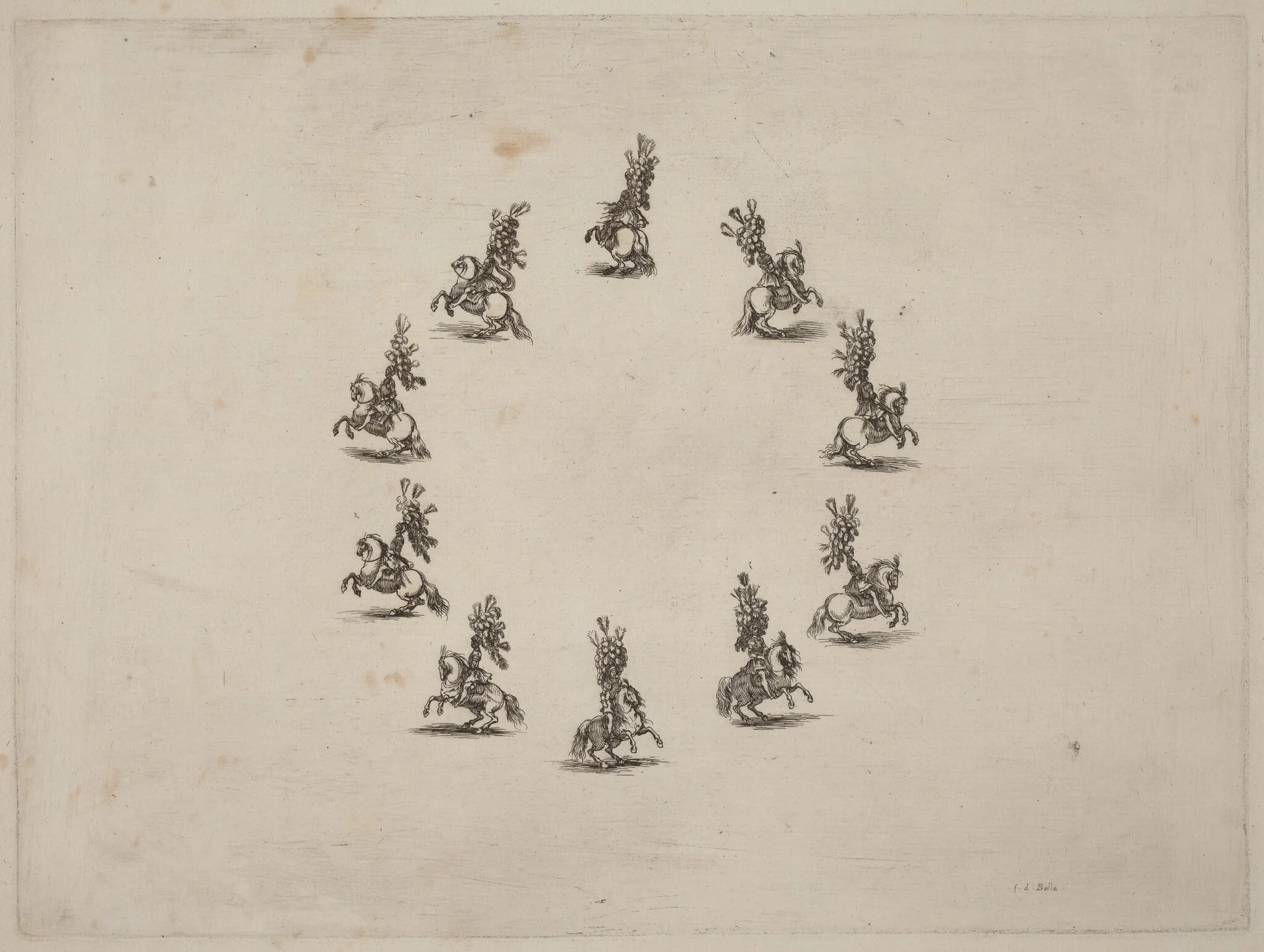 Ten Cavaliers in a Circle, detail