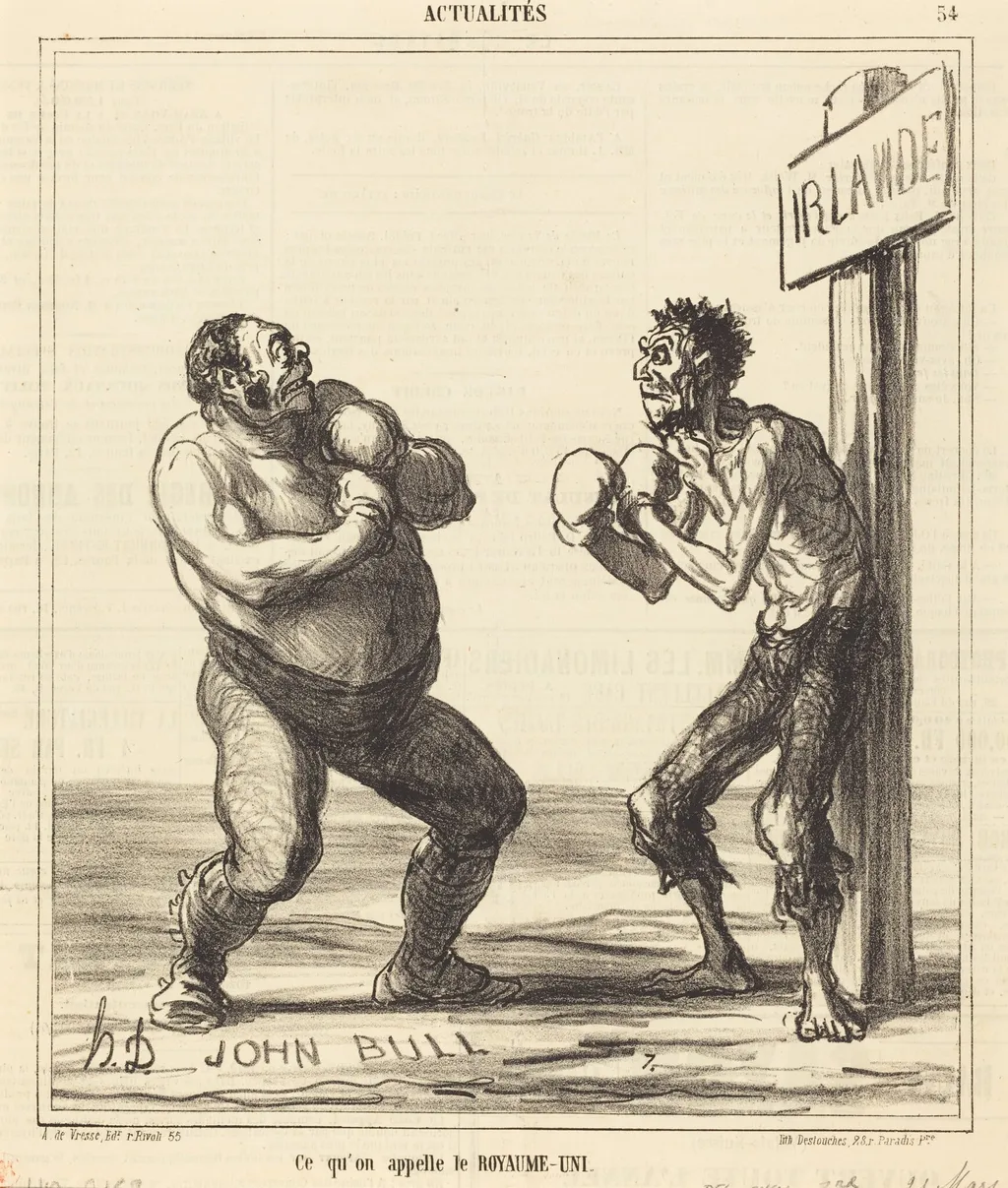 Ce qu'on appelle le Royaume-Uni, by Honoré Daumier, ink, 1866