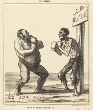Ce qu'on appelle le Royaume-Uni, by Honoré Daumier, ink, 1866