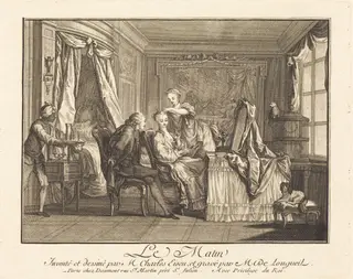 Le matin, by Joseph de Longueil, ink, 1761