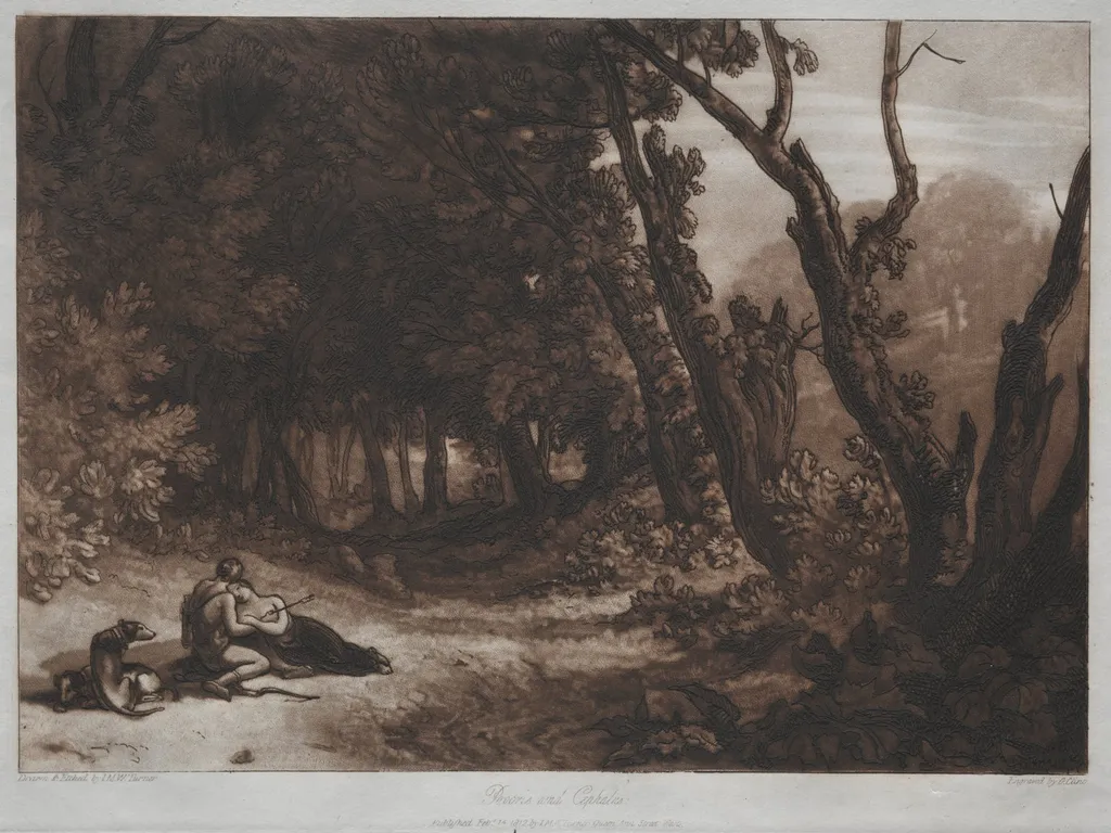 Liber Studiorum:  Procris and Cephalus, by Joseph Mallord William Turner, 1823