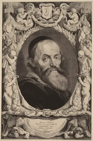 Hendrick Goltzius, by Jonas Suyderhoff, ink, 1649
