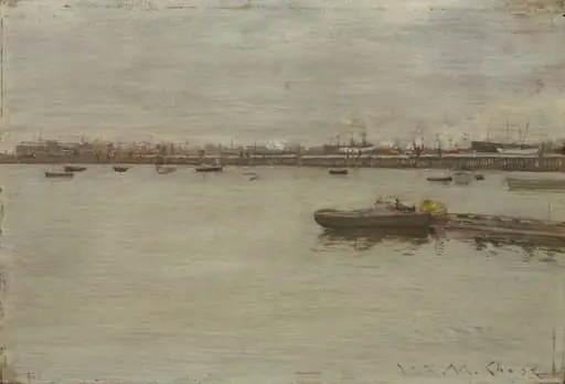 Gray Day on the Bay, by William Merritt Chase, unspecified, 1886