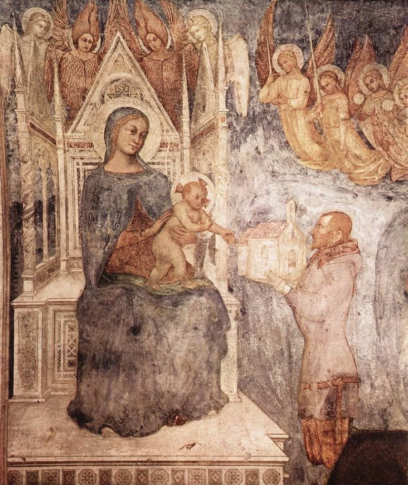 The Virgin and Donor, detail