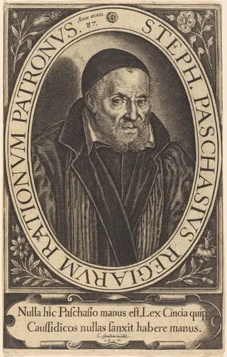 Stephanus Paschinus, by Léonard Gaultier, ink, 1617