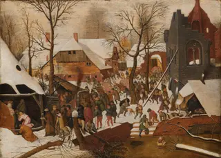 Adoration of the magi, by Pieter Brueghel the Younger, oil, 1614