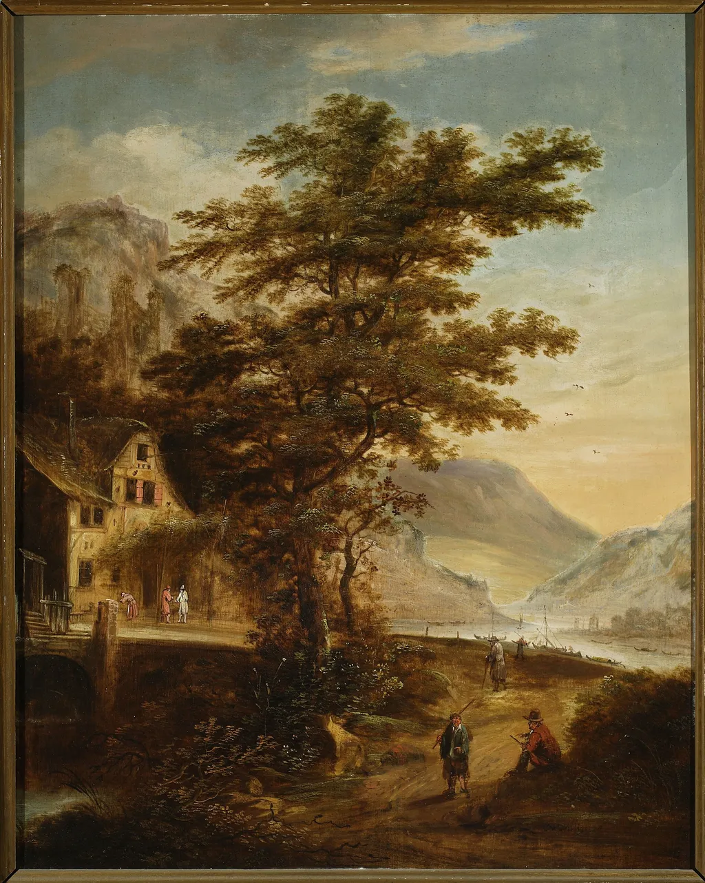 Mountain landscape from the Rheinland, by Claes Jansz. van der Willigen, oil