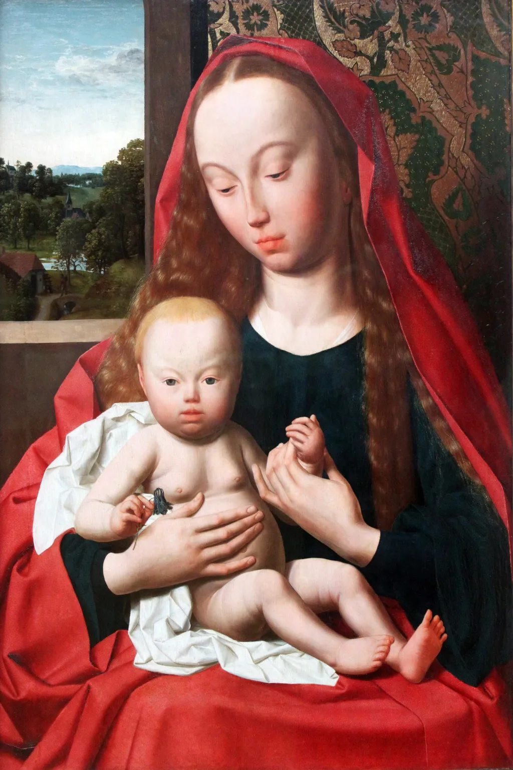 Virgin and Child, by Geertgen tot Sint Jans, oil, 1490