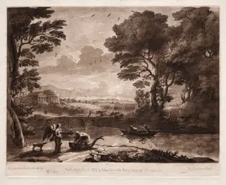 Liber Veritatis:  No. 160, Tobias and the Angel, by Richard Earlom, 1774