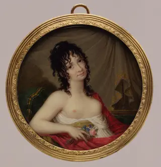 Francesca Ghirardi Lechi, by Giovanni Battista Gigola, ivory, 1815