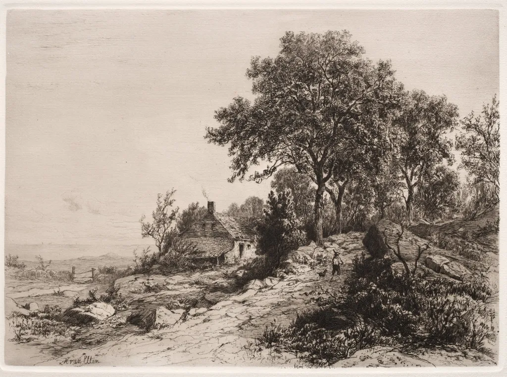 Cottage by the Sea, by Hendrik Dirk Kruseman van Elten, 1885