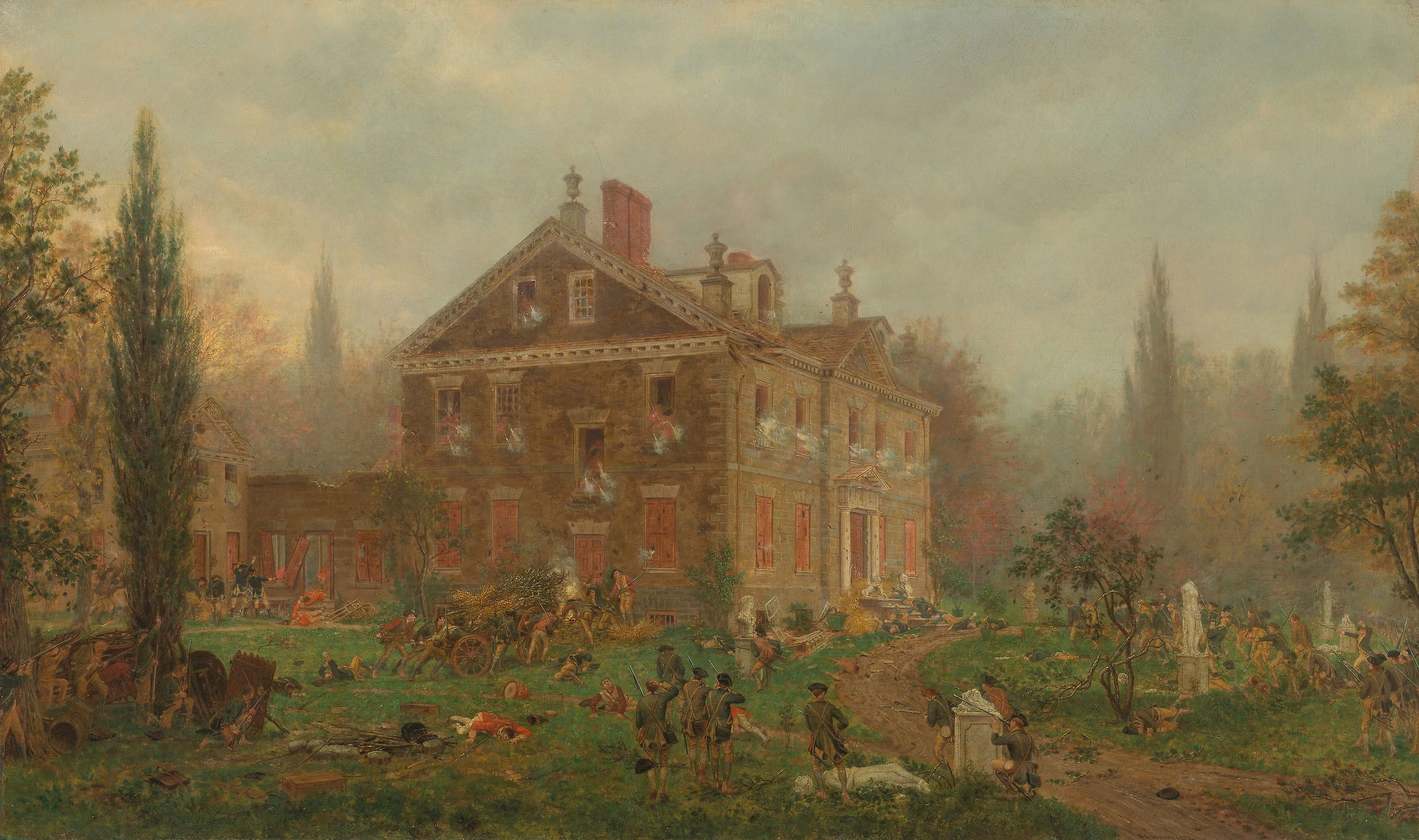 The Attack on Chew's House during the Battle of Germantown, 1777, detail