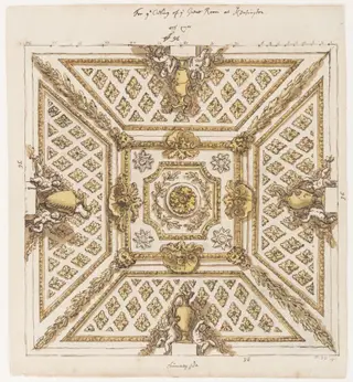 Design for the cupola room at Kensington Palace, by James, Sir Thornhill, 1722