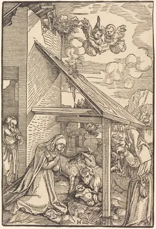 The Nativity, by Hans Leonhard Schäufelein, ink, 1510