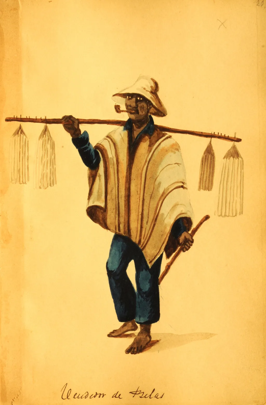 Candle seller, by Pancho Fierro, unspecified, 1850