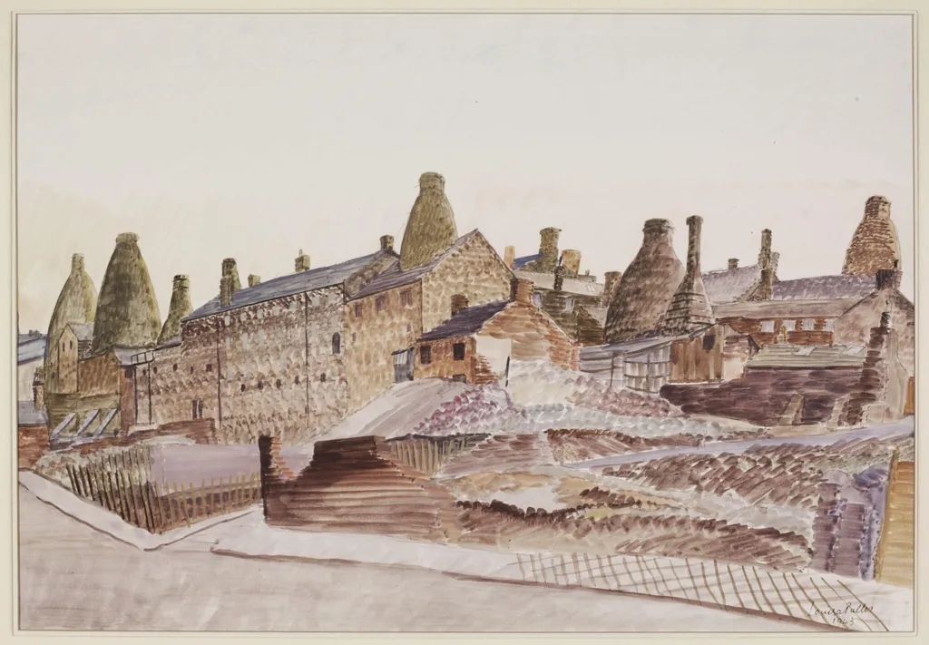 Blue Bell Bank, Sutherland Road, Longton, by Puller, watercolor