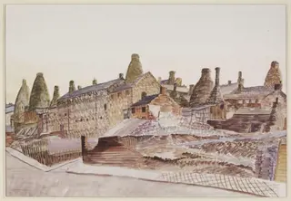 Blue Bell Bank, Sutherland Road, Longton, by Puller, watercolor