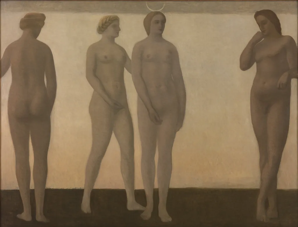 Artemis, by Vilhelm Hammershøi, oil, 1898