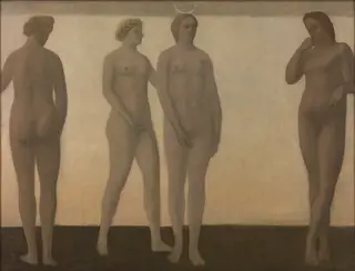 Artemis, by Vilhelm Hammershøi, oil, 1898