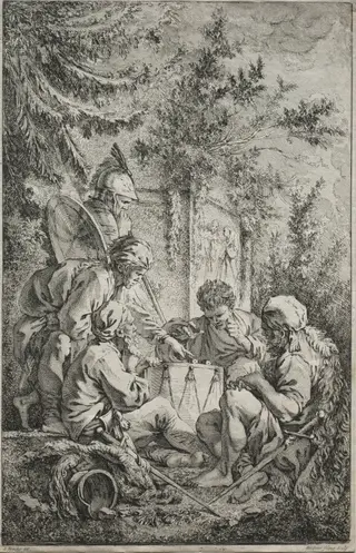 The First Guard, by Gabriel Huquier, 1754
