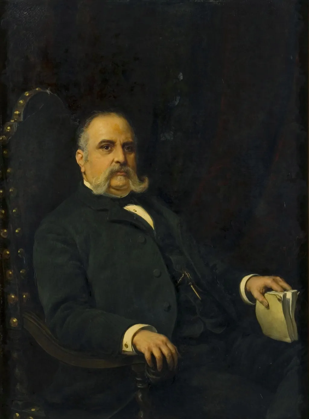 Augusto Comas, by Salvador Martínez Cubells, oil, 1895