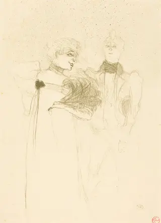 Mlle. Lender in "Madame Satan" (Mlle. Lender dans "Madame Satan"), by Henri de Toulouse-Lautrec, ink, 1894