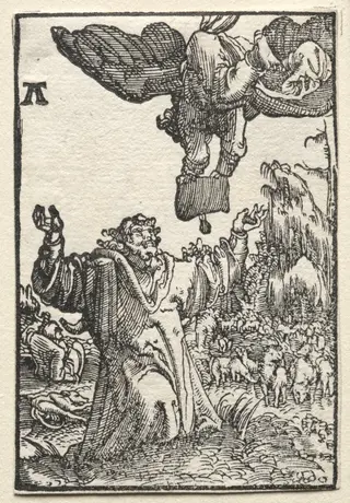 The Fall and Redemption of Man:  The Message of the Angel to Joachim, by Albrecht Altdorfer, 1515