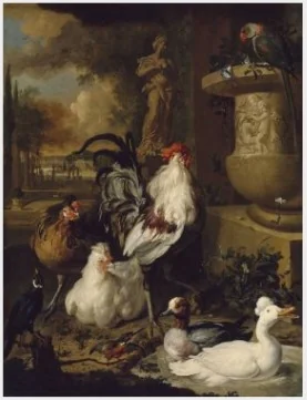 Birds with Urn in a Landscape, detail