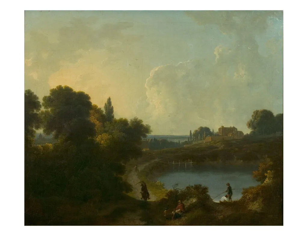 View at Hampstead, by Richard Corbould, oil, 1806
