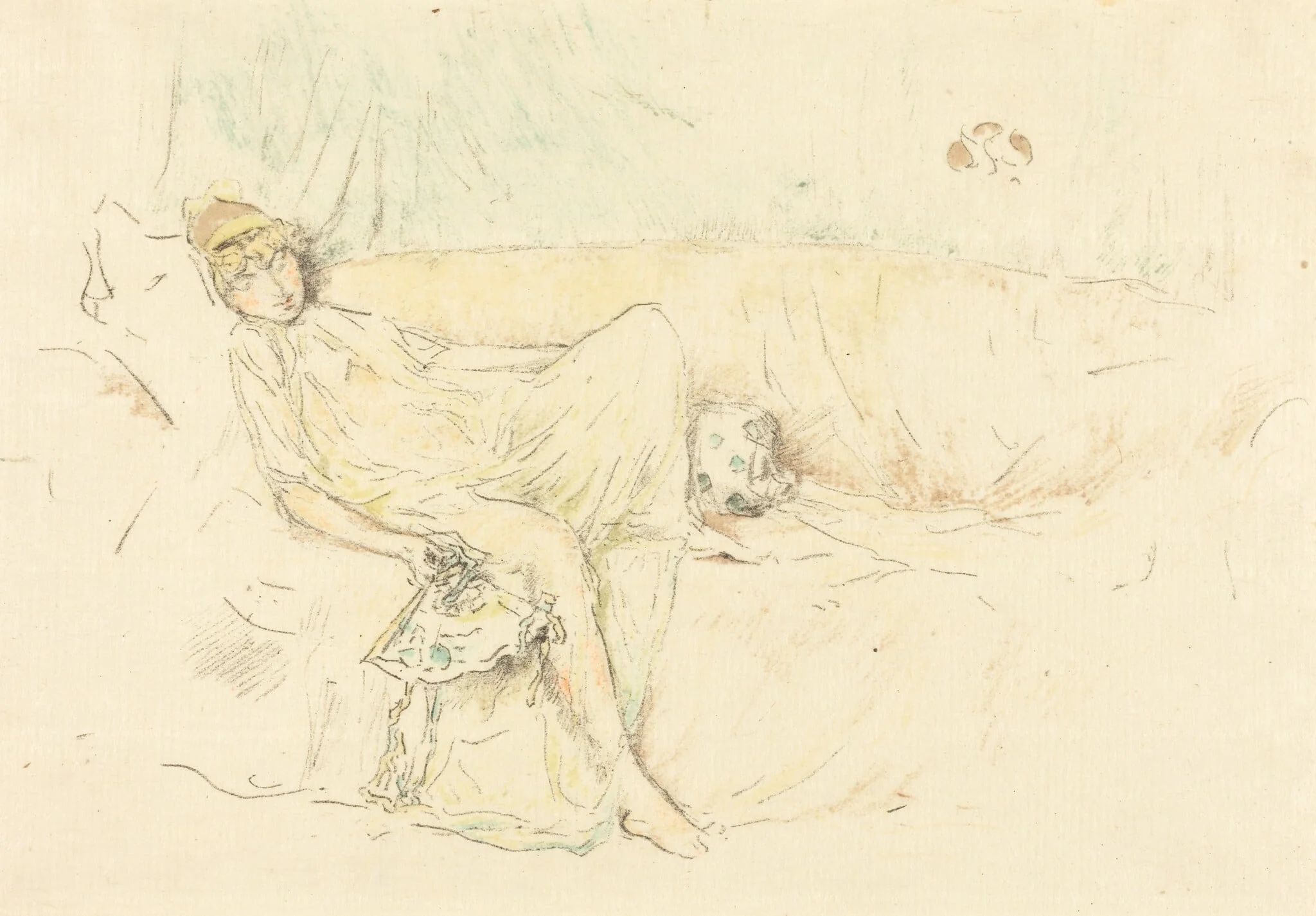 Draped Figure, Reclining, detail