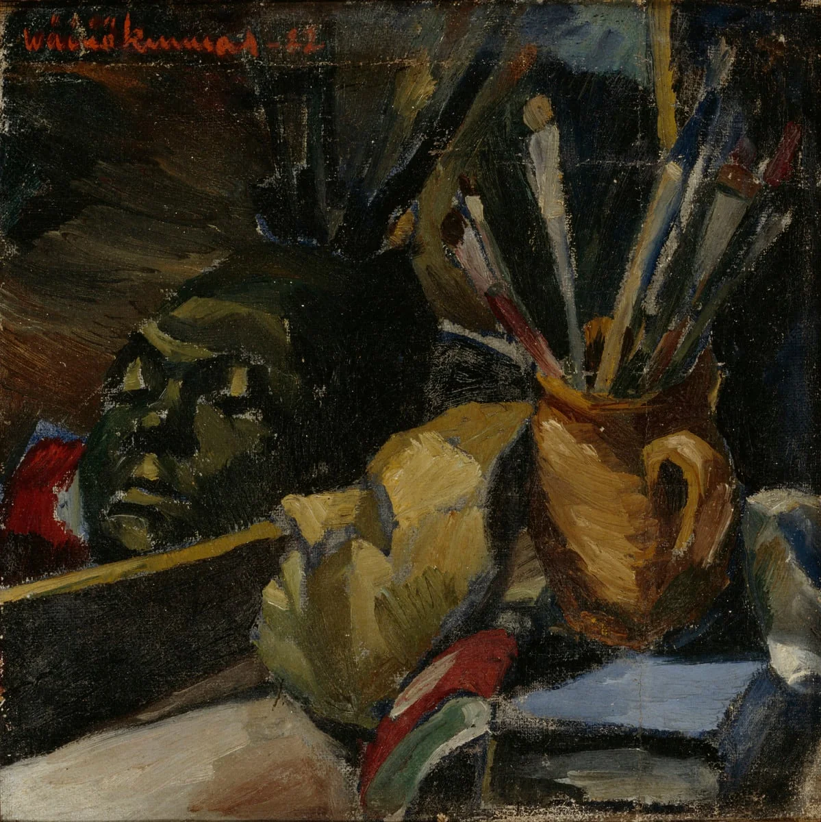 Omakuva-asetelma, detail