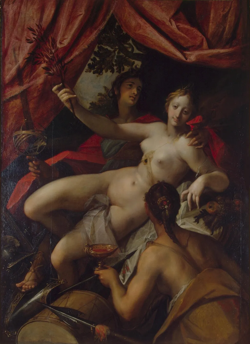 Allegory of Peace and Abundance, by Hans von Aachen, oil, 1602