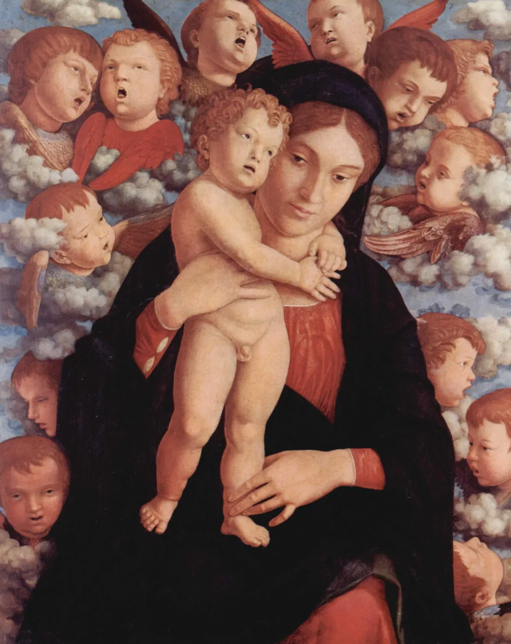 Madonna of the Cherubim, by Andrea Mantegna, oil, 1493