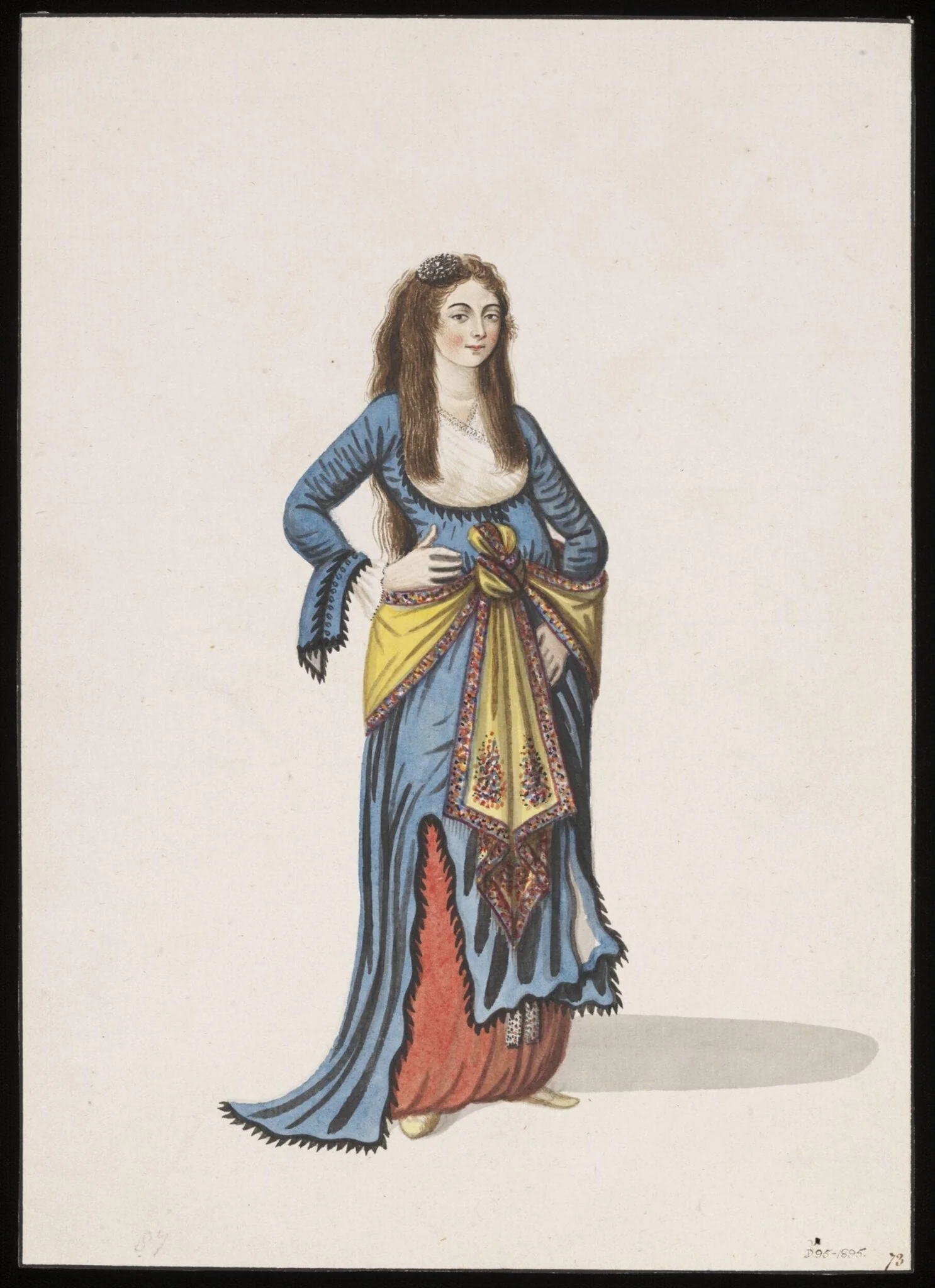 A young woman in Turkish dress, detail