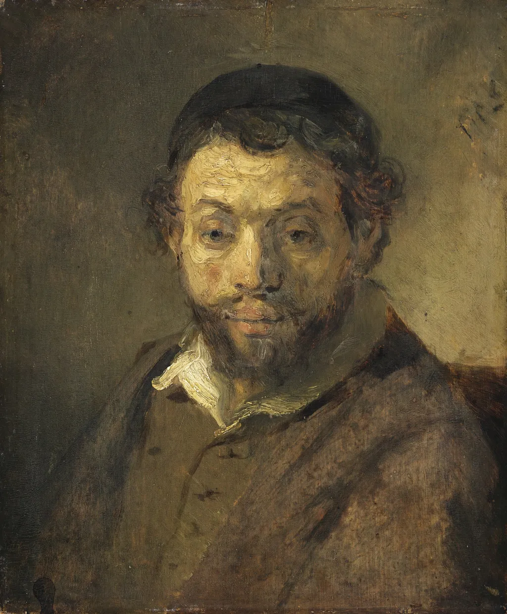 Bust of a Young Jew, by Rembrandt, oil, 1660